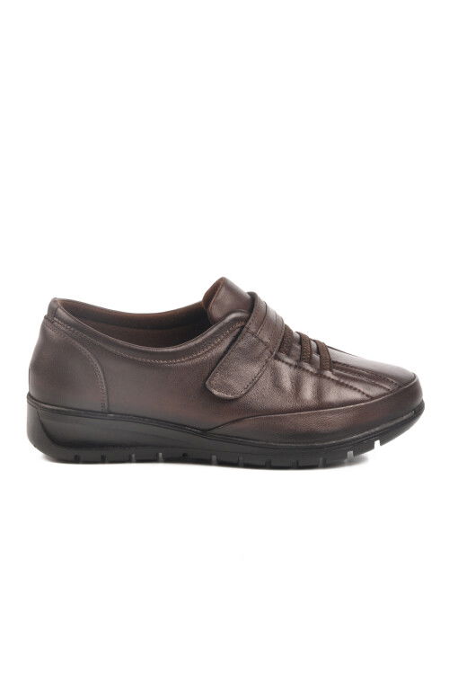 Brown Genuine Leather Anatomic Womens Casual Shoes 7679-26K Z