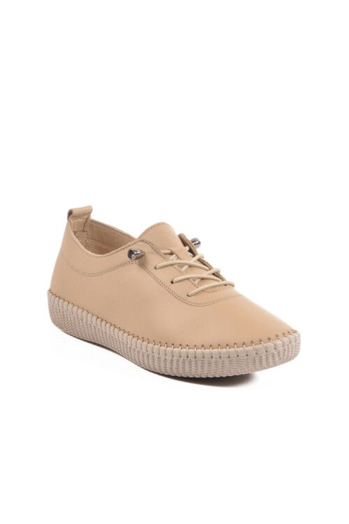 Pepita Cream Genuine Leather Anatomic Womens Casual Shoes 7230 Z