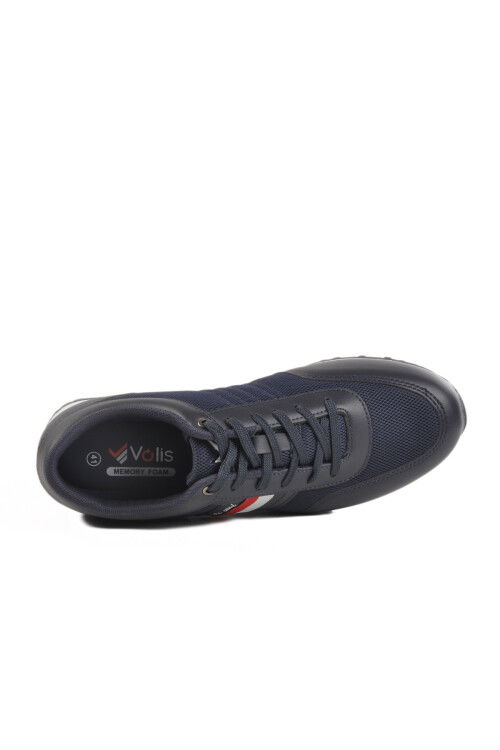 Navy Blue Mesh Memory Foam Mens Sneakers M-21092 M