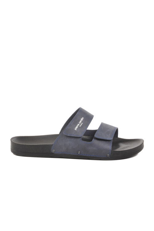 Navy Blue Velcro Large Size Mens Slippers PC-7039 M