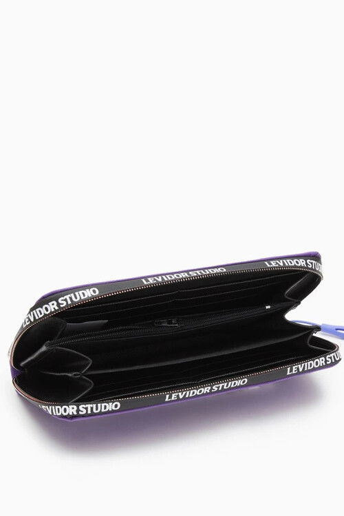 Purple Textile Womens Wallet 920004