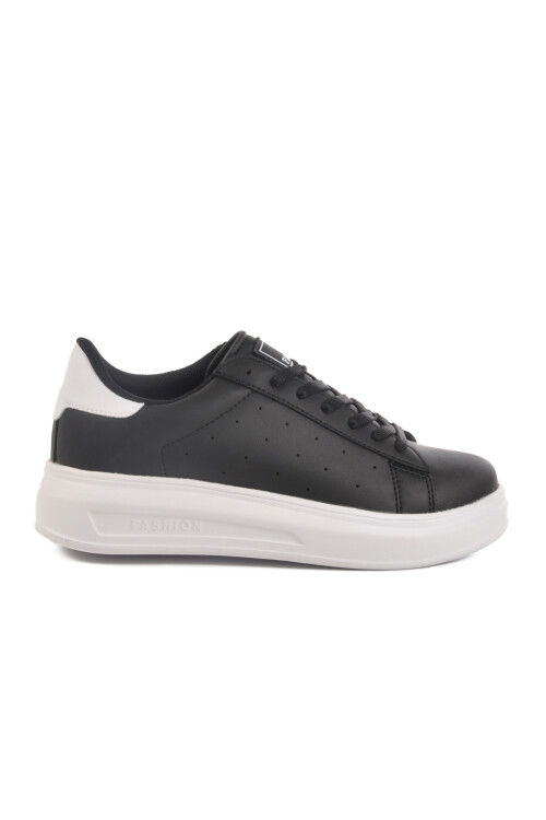 Black and White Lace-Up Womens Sneakers 156 G