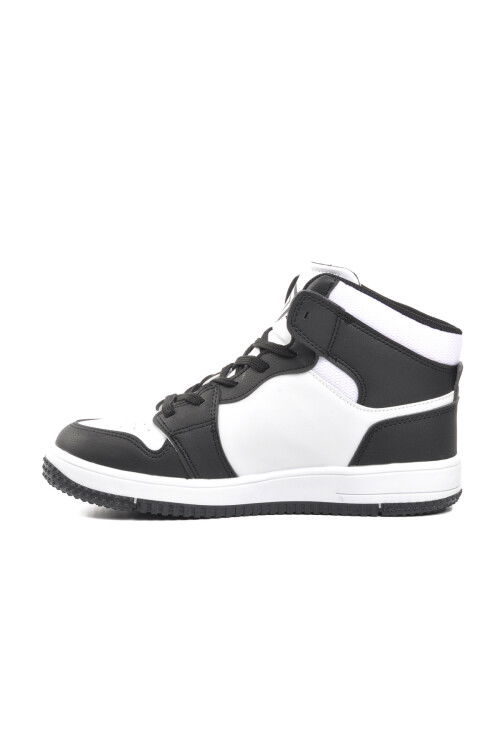 Black and White Ankle-Length Boys Sneaker Haykat Long G