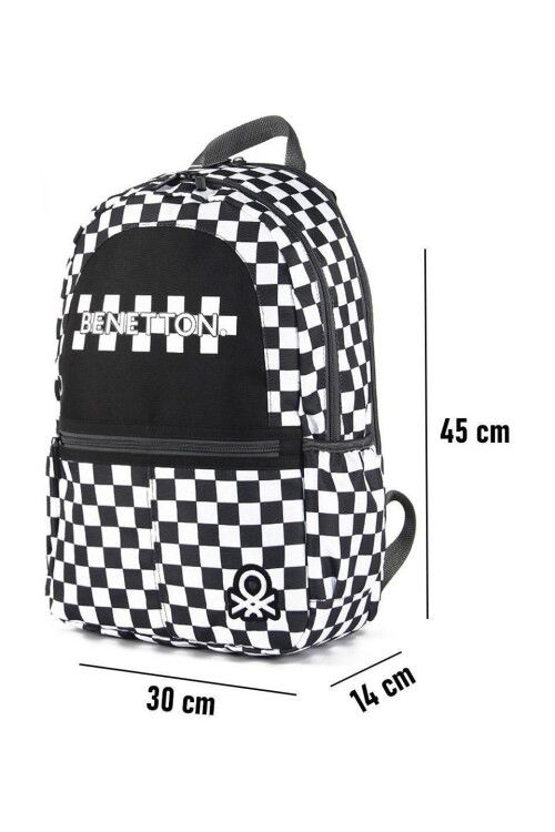 Black and White Unisex School Bag 03780
