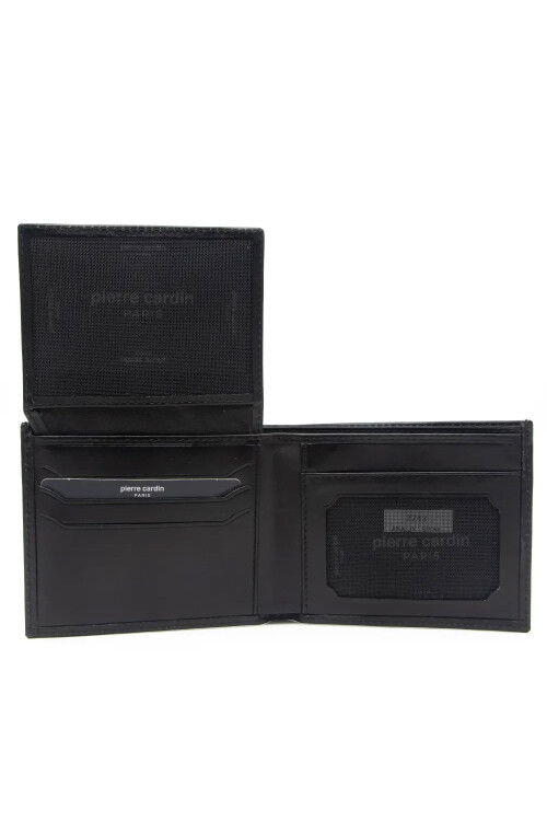 Black Genuine Leather Mens Wallet 2243