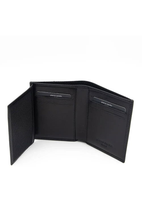 Black Genuine Leather Mens Wallet 2835