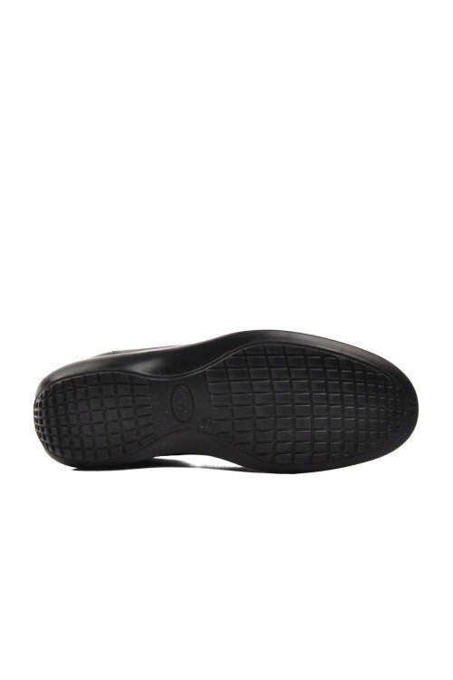 Black Genuine Leather Orthopedic Mens Casual Shoes 20063 M