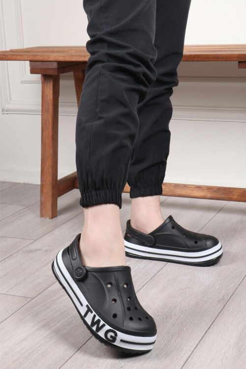 Siyah Eva Hafif Unisex Sabo Terlik TWG-216 G