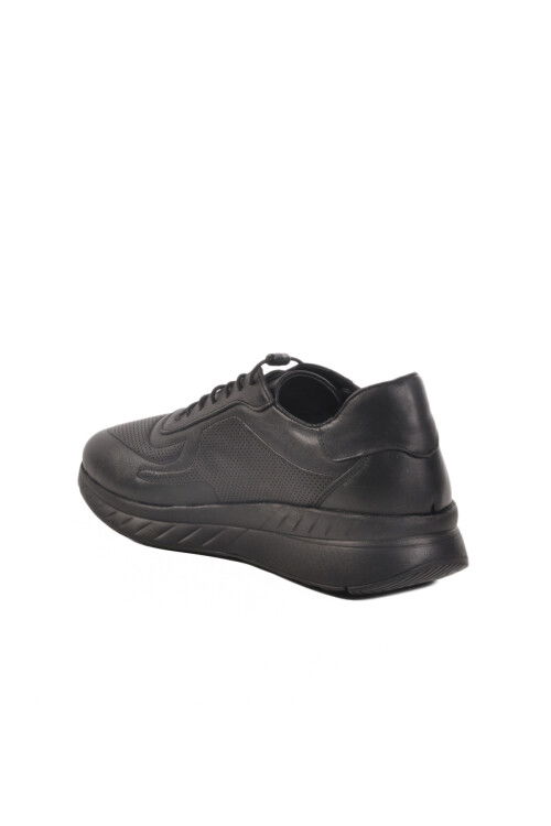 Black Genuine Leather Mens Casual Shoes C1050 M