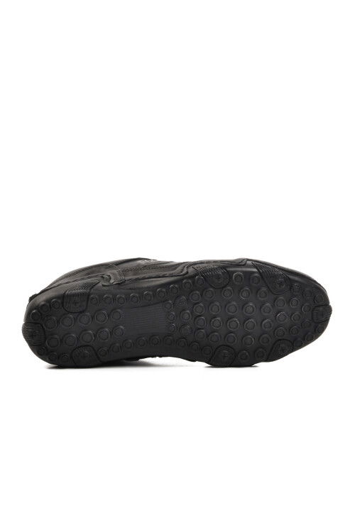 Black Genuine Leather Mens Casual Shoes 325-SM