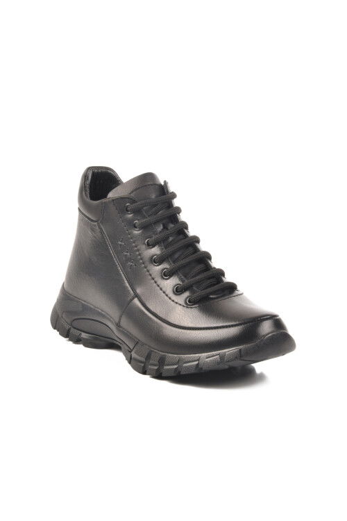 حذاء نسائي تشريحي من الجلد الطبيعي باللون الأسود 9398 Z