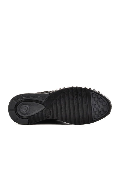 Black Genuine Leather Orthopedic Mens Casual Shoes 6207 M