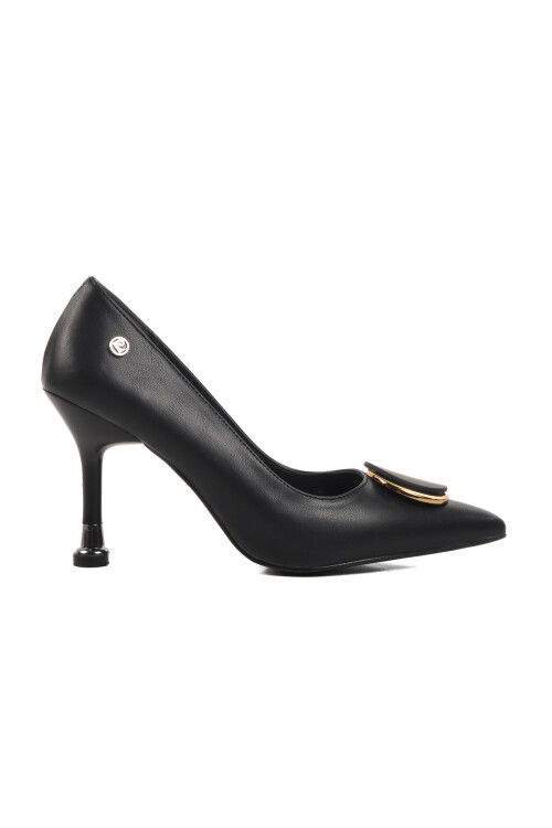 Black Thin Heeled Womens Evening Shoes PC-54025 Z
