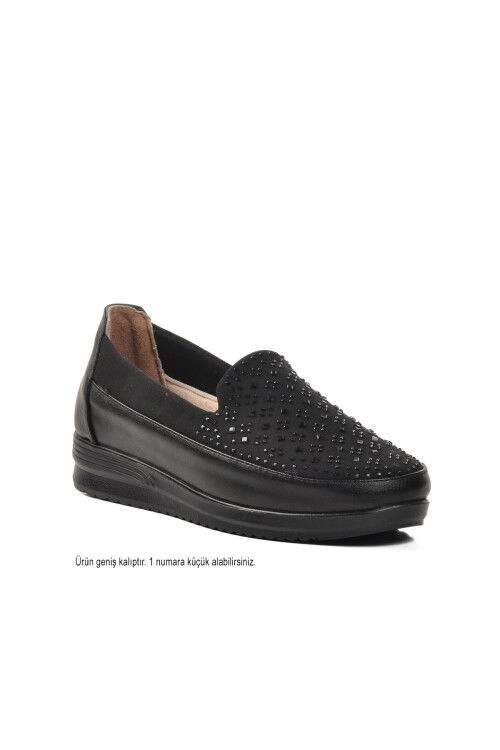 WIDE MOLD Black Gel Sole Anatomic Womens Casual Shoes 215 Z