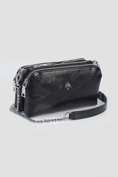 Black Womens Crossbody Bag IM464-2