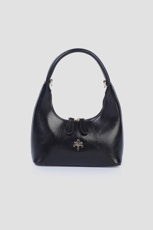 Black Womens Hand and Shoulder Bag IM587