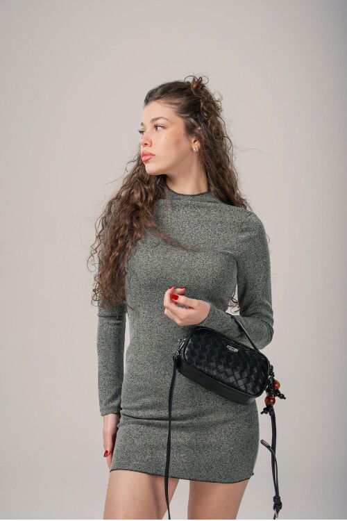 حقيبة يد وكتف نسائية سوداء 17830