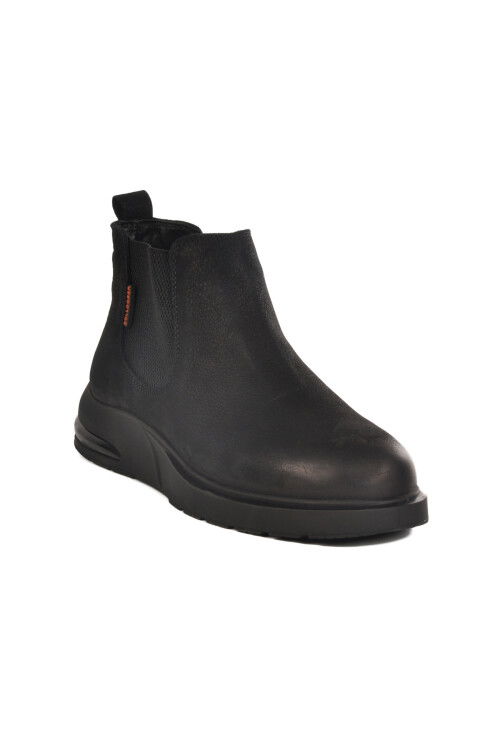 Black Nubuck Genuine Leather Mens Chelsea Boots 260042 M