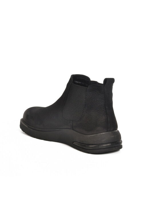 Black Nubuck Genuine Leather Mens Chelsea Boots 260042 M