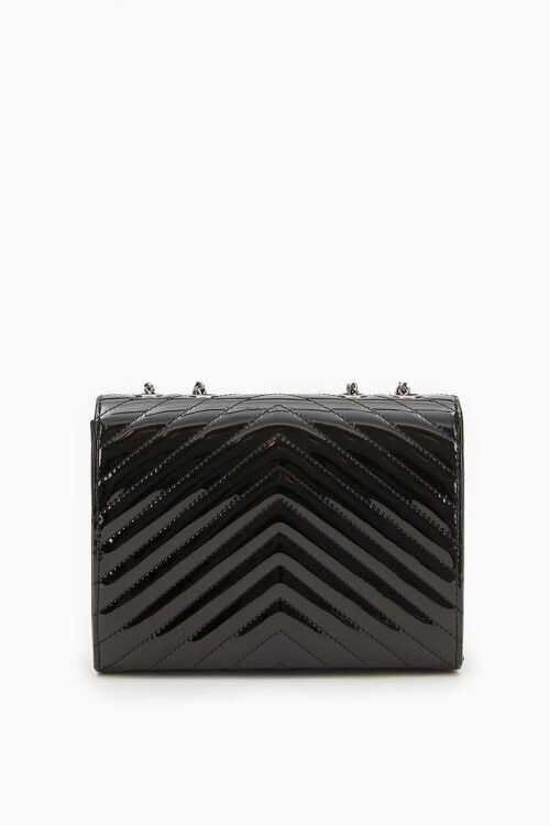 Black Patent Leather Womens Shoulder Bag 930076