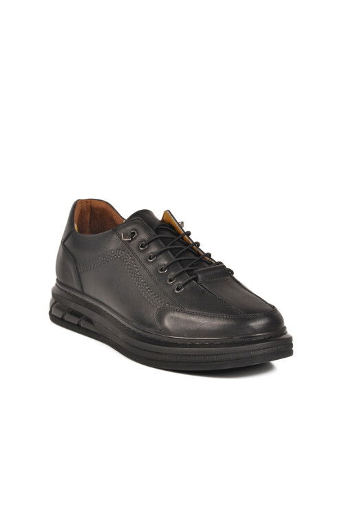 Black Yellow Orthopedic Gel Sole Genuine Leather Mens Casual Shoes 820 M