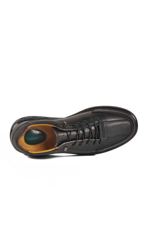 Black Yellow Orthopedic Gel Sole Genuine Leather Mens Casual Shoes 820 M