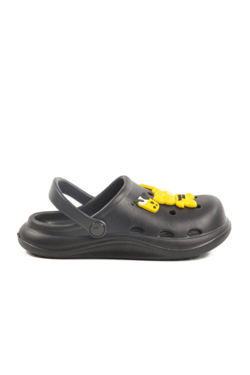 Black Eva Lightweight Girls Sabo Slippers 303 F