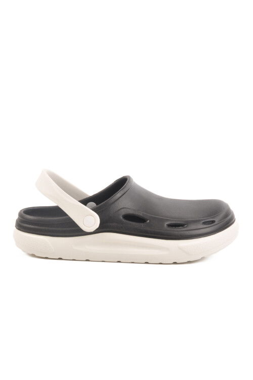 Black Lightweight Eva Mens Sabo Slippers Cat M