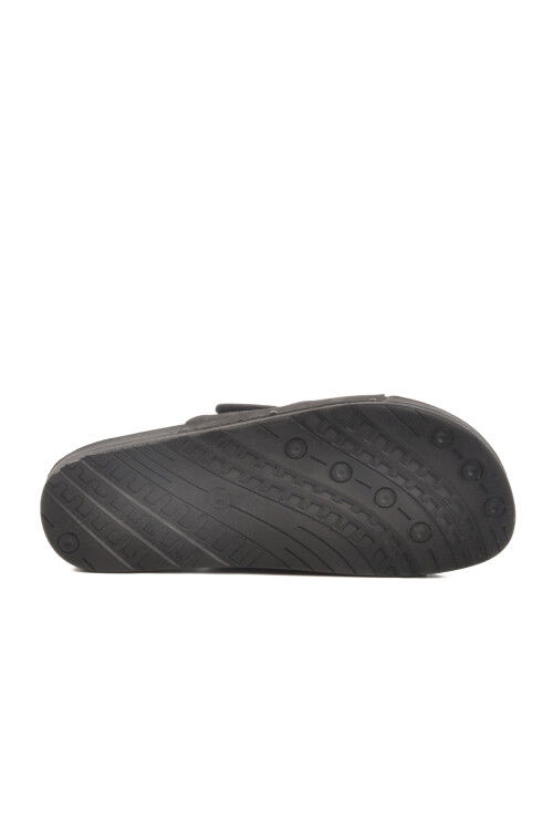 Black Velcro Large Size Mens Slippers PC-7039 M
