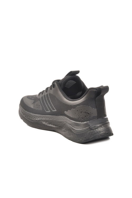 Black Lightweight Flexible Lace-Up Mens Sneakers PCI-11067 M