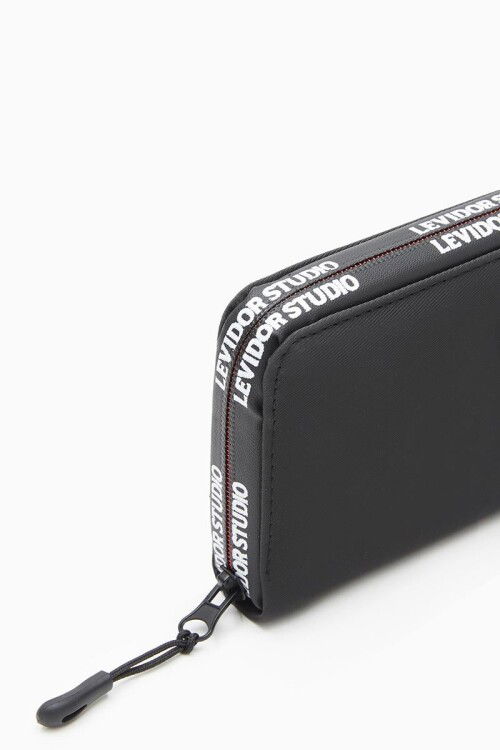 Black Textile Womens Wallet 920004