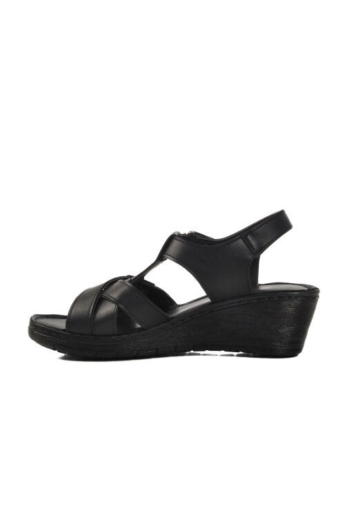 Black Heeled Womens Sandals 673572 Z