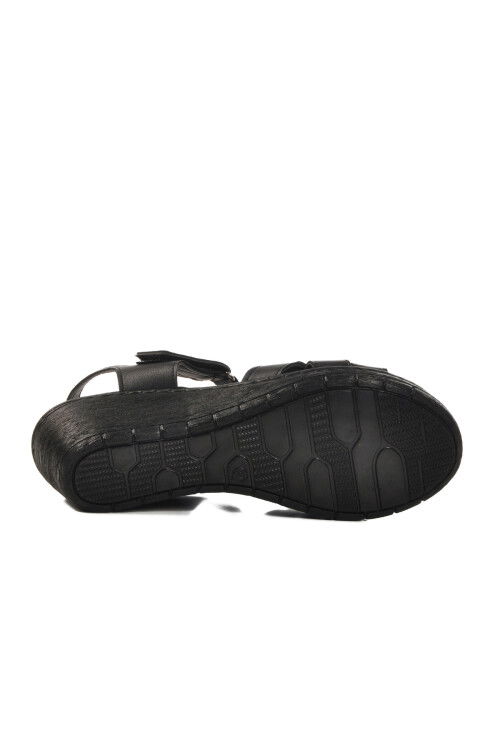 Black Heeled Womens Sandals 673572 Z