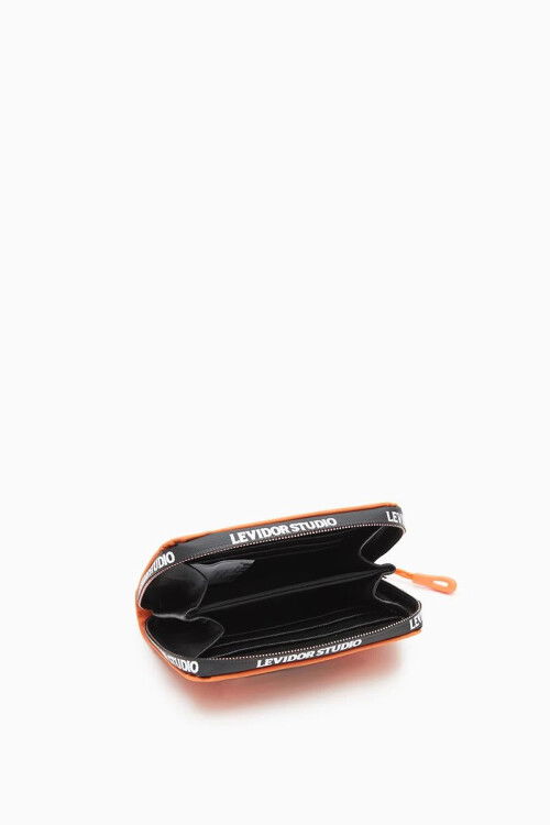 Orange Textile Womens Wallet 920003