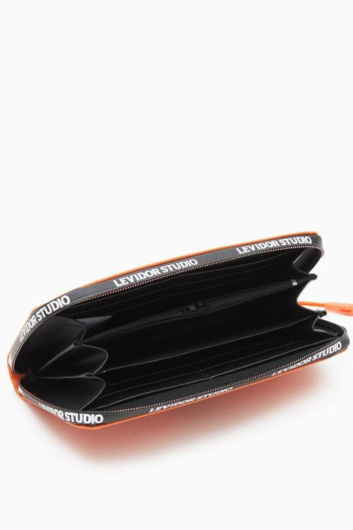 Orange Textile Womens Wallet 920004