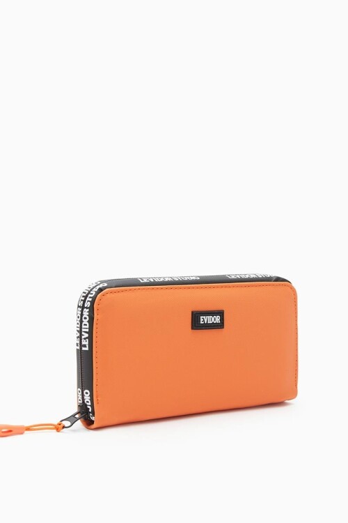 Orange Textile Womens Wallet 920004