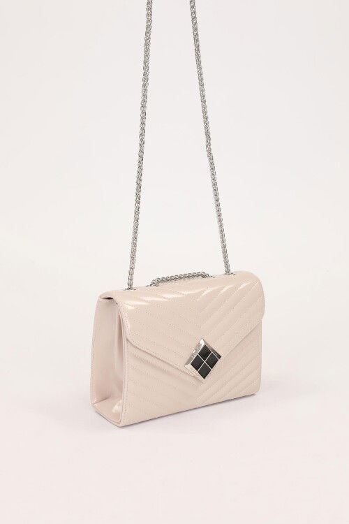 Mink Patent Leather Womens Shoulder Bag 930076