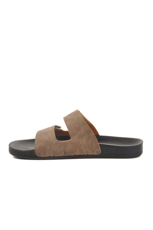 Mink Velcro Large Size Mens Slippers PC-7039 M