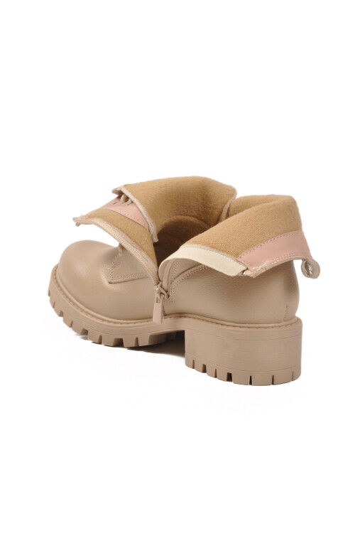 Bej İçi Polarlı Kaymaz Taban Kadın Bot 23008 Z