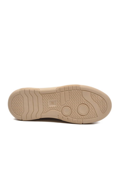 Beige Thick Sole Lace-Up Unisex Sneakers OZ-03 Z