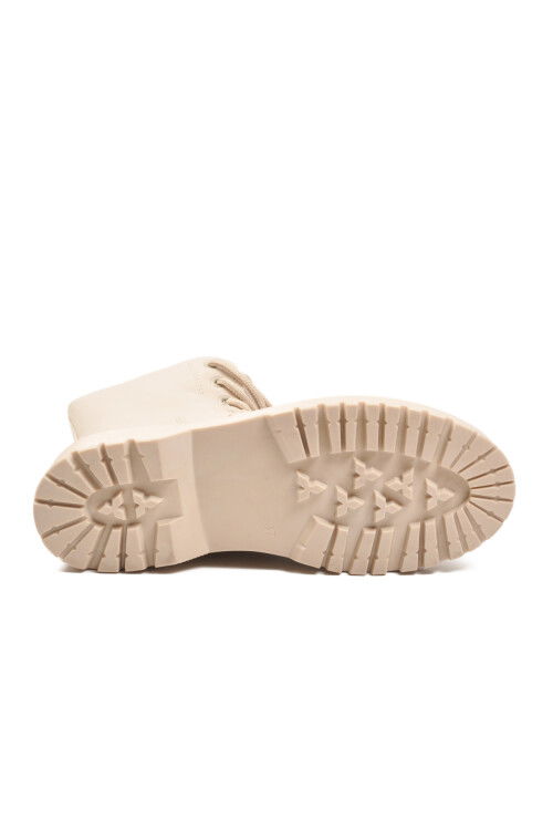 Bej Bağcıklı Fermuarlı Polarlı Kadın Bot Terra 5000 Z