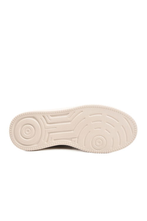 حذاء رياضي نسائي من الجلد الخفيف برباط باللون البيج 201 G