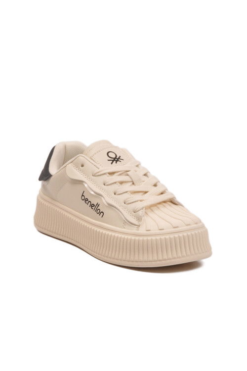 Bej Bağcıklı Unisex Spor Ayakkabı BNI-12152 G