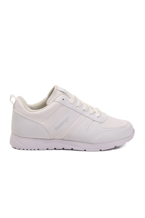 White Laced Lightweight Flexible Unisex Sneakers Elraen G