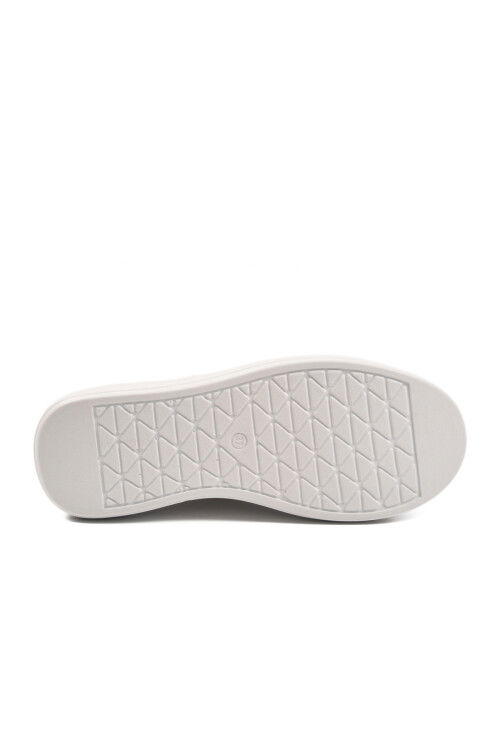 White Thick Sole Lace-Up Unisex Sneakers OZ-03 Z