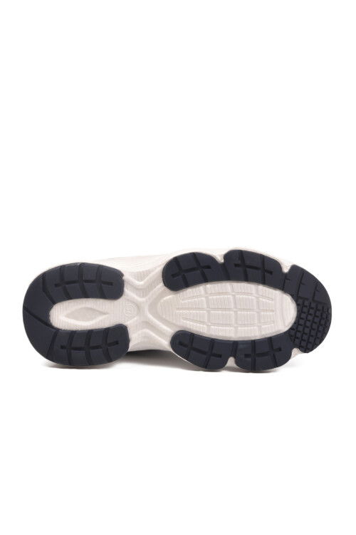 Beyaz Lacivert Bağcıklı Hafif Cilt Unisex Spor Ayakkabı Zafira G