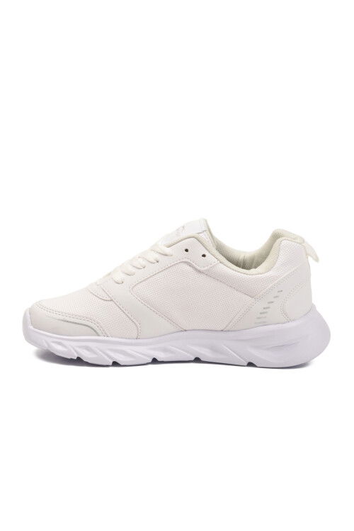 Beyaz Hafif Esnek Bağcıklı Cilt Unisex Spor Ayakkabı Epic G