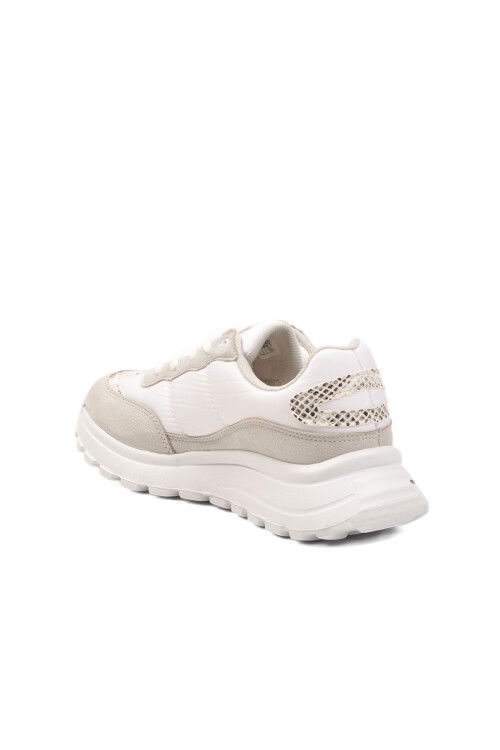 White Laced Lightweight Flexible Womens Sneakers Roni G