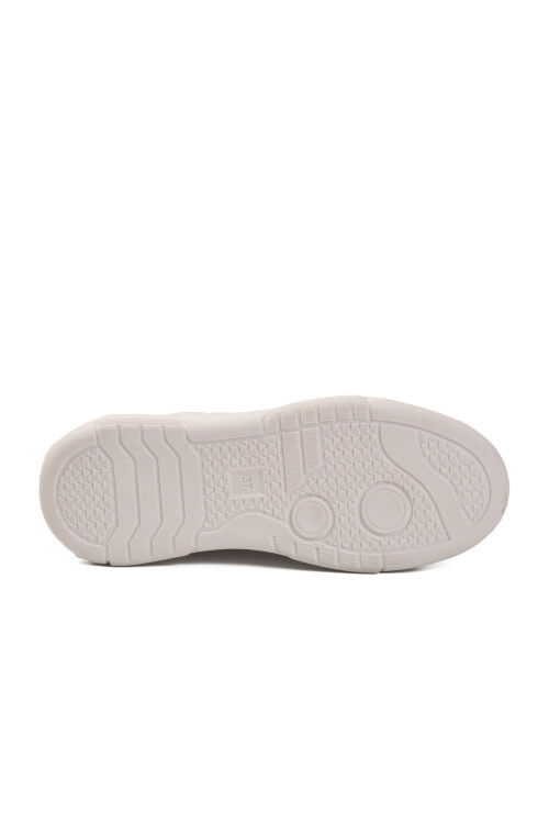 Beyaz Siyah Kalın Taban Bağcıklı Unisex Spor Ayakkabı OZ-03 Z