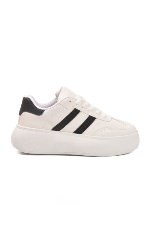 White Black High Sole Lace-Up Unisex Sneaker DVS-01 Z